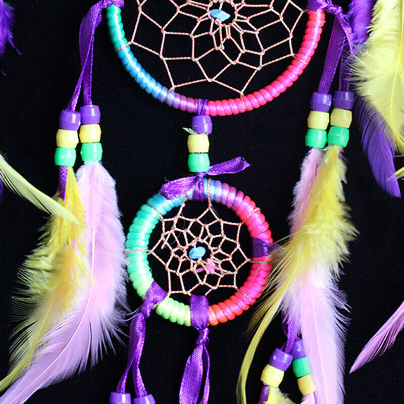 Multicolor Handmade Dream Catcher Feathers Wall Hanging Decor Gift