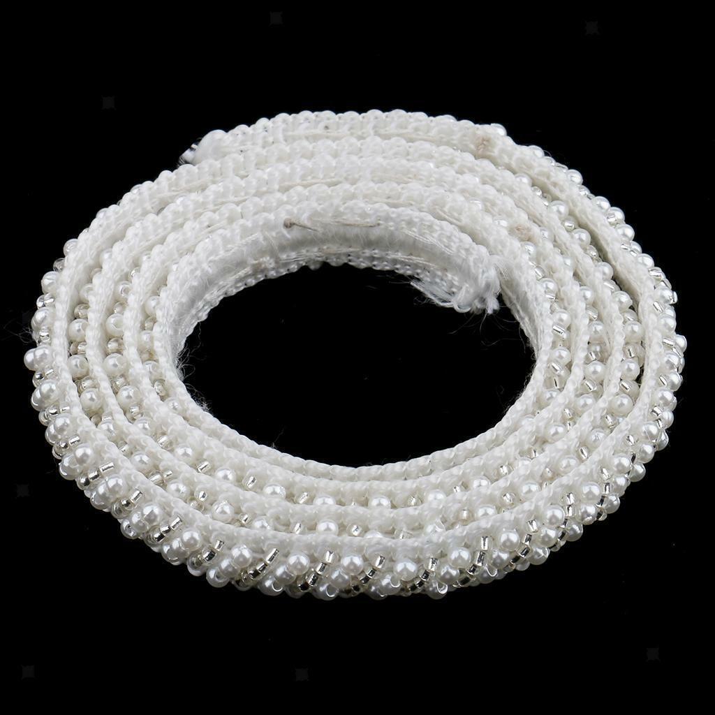 2pcs 1 Yard   Lace Ribbon Trims Sewing Applique White