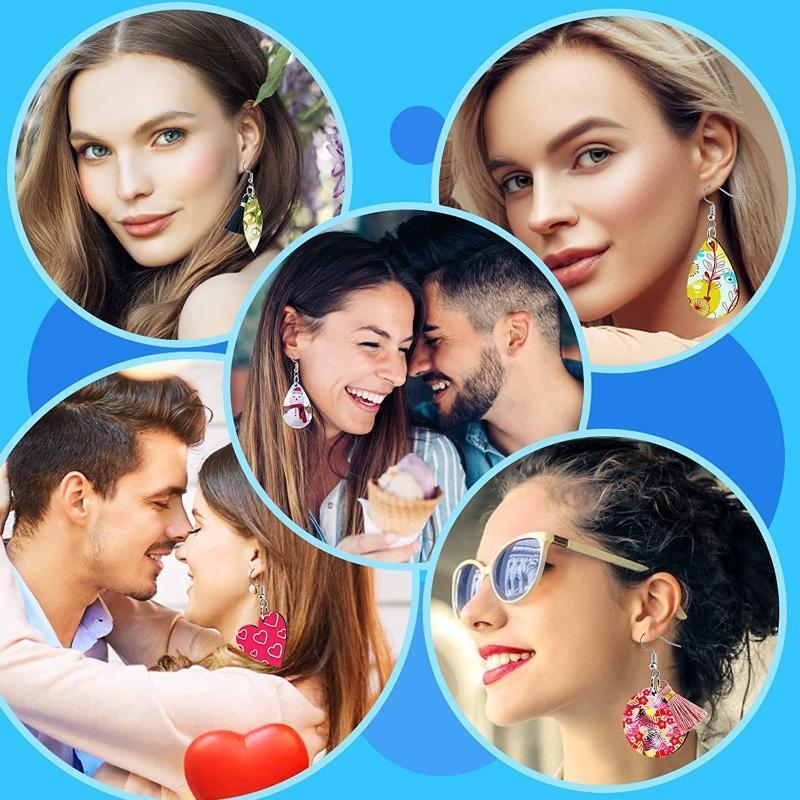 Sublimation Blank Heat Transfer Earrings Various Shapes Pendants with Jump Rings
