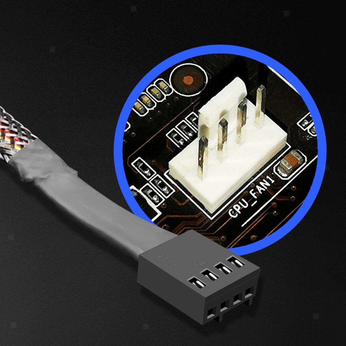 Fan Splitter Cable Internal Fans & Cooling CPU Cooler Splitter Adapter