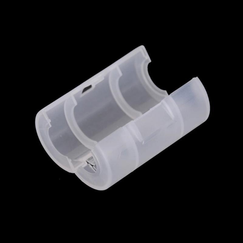 4Pcs Durable Battery Adapter AA Battery To Size C Battery Converter Storage Case