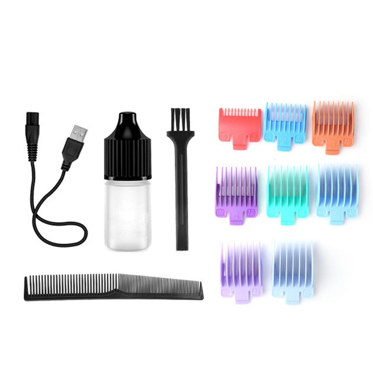 Electric Hair Clipper Haircut 2000mAh Portable with Guide Comb for Salon