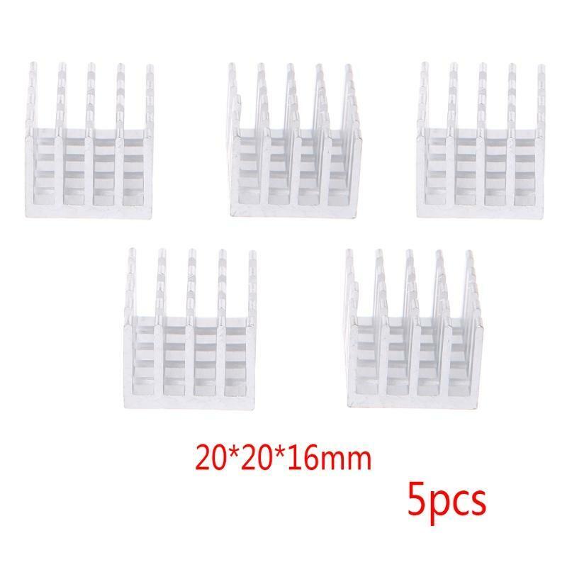 5 Pcs/Set 20*20*16mm Aluminum Heatsink Block Computer Electronic Chip Cooling
