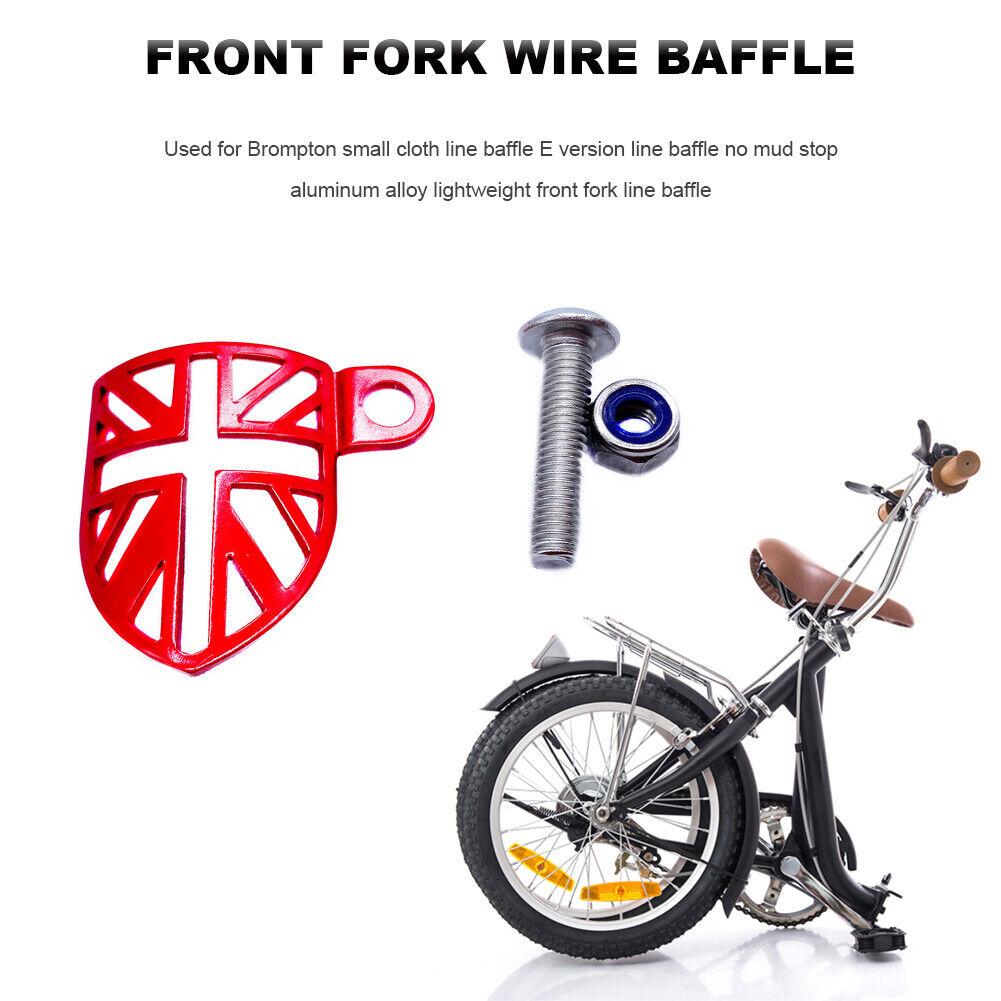 Bicycle Front Fork Protection Brake Line Protector for Brompton (Red)