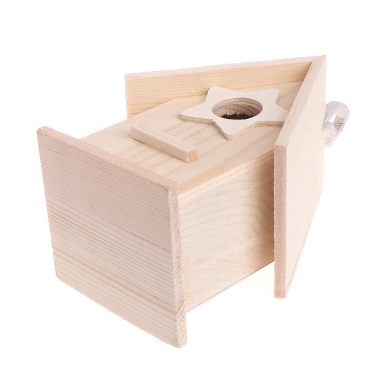 Wooden Garden Little Birds Wood Nesting House Nest Home Pet Supply Accessories