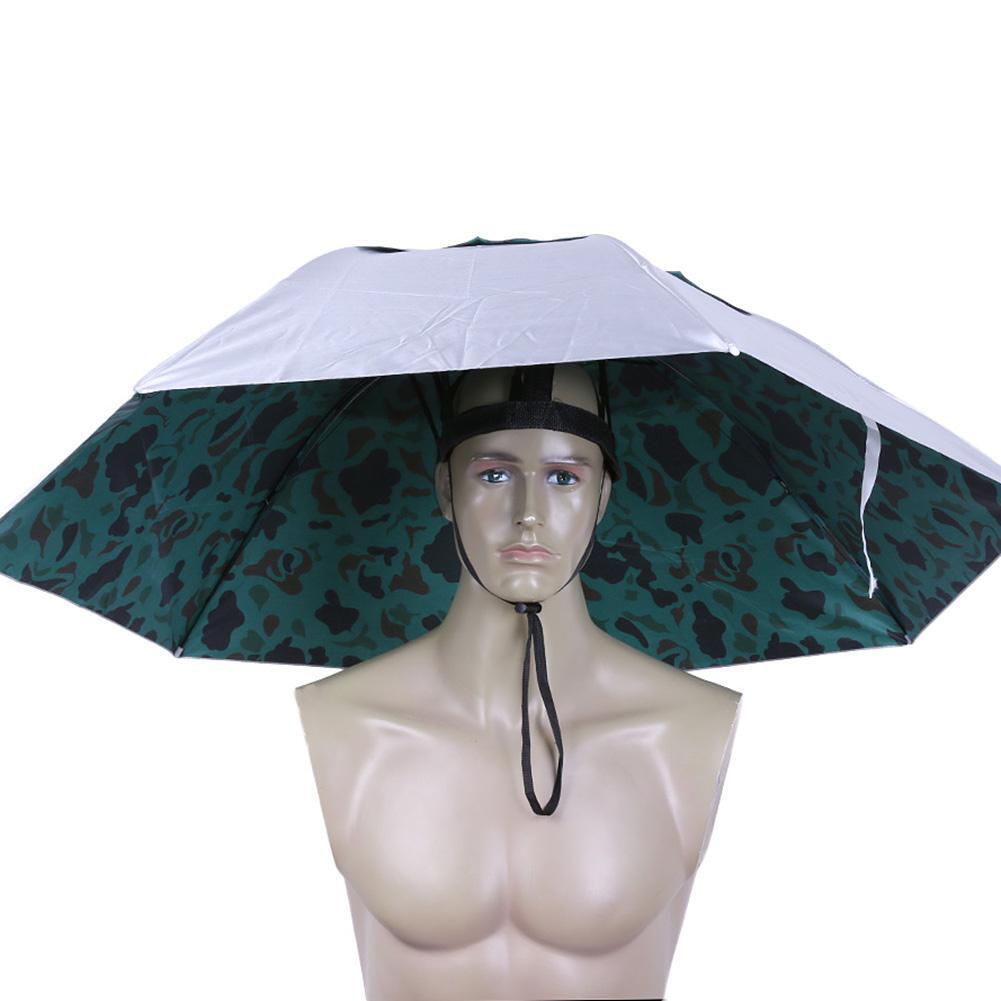Head Umbrella Anti-UV Anti-Rain Outdoor Fishing Umbrella Hat(Camouflage)