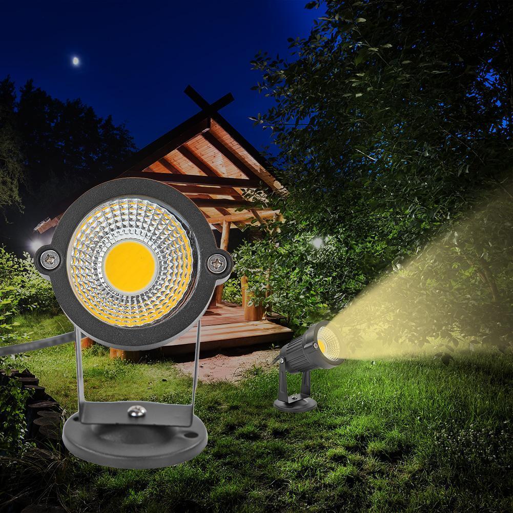 COB LED Garden Lawn Lamp Waterproof Outdoor Landscape Path Spotlights (WW)