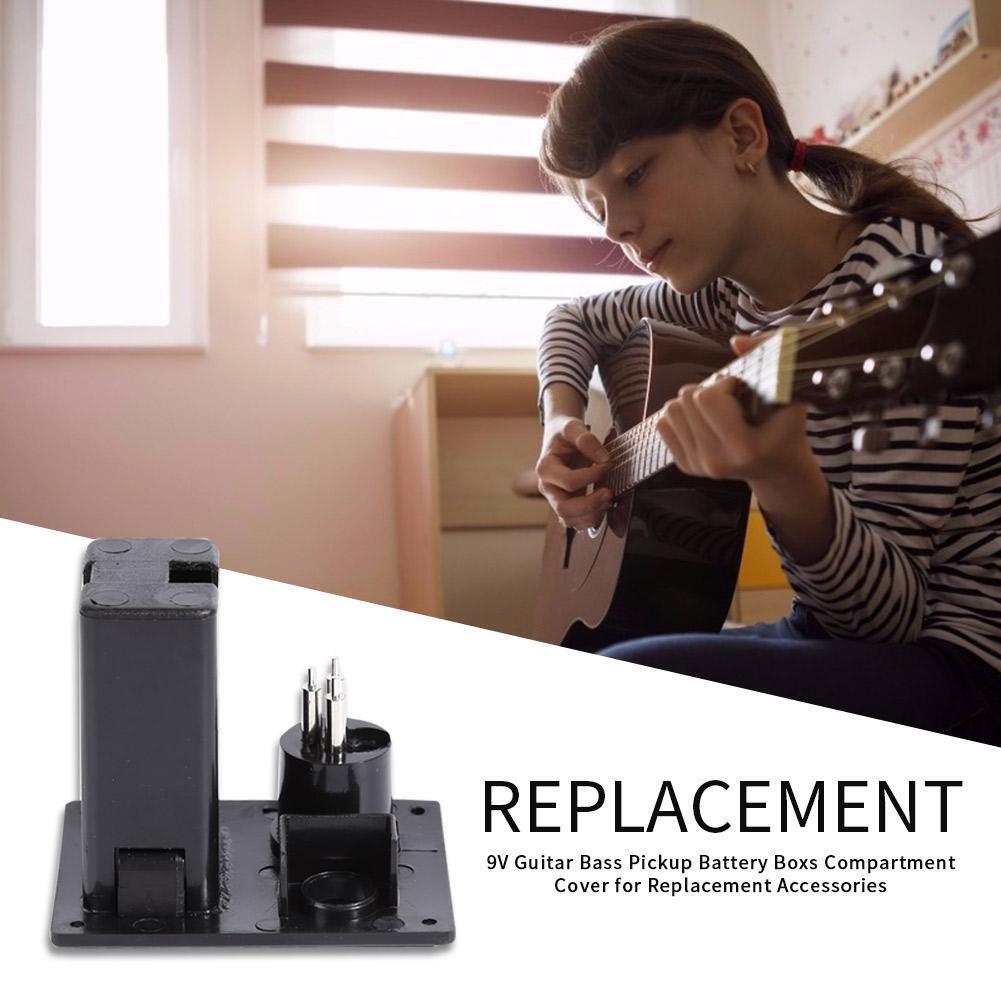 9V Battery Box ABS Compartment for Guitar Equalizer EQ with Connector Plug