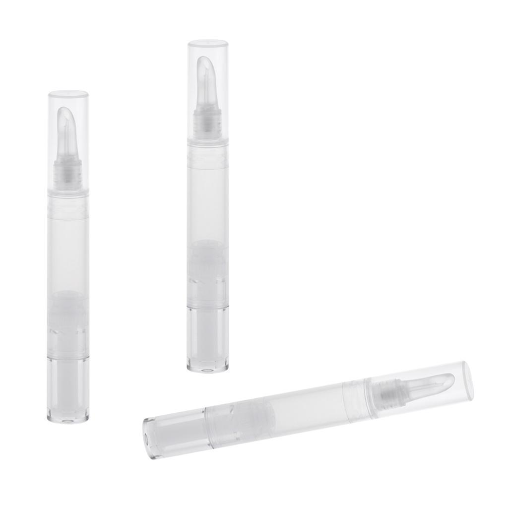 3 Pcs 5ML Empty Twist Pen Silicone Applicator Lip Gloss Cosmetic Containers
