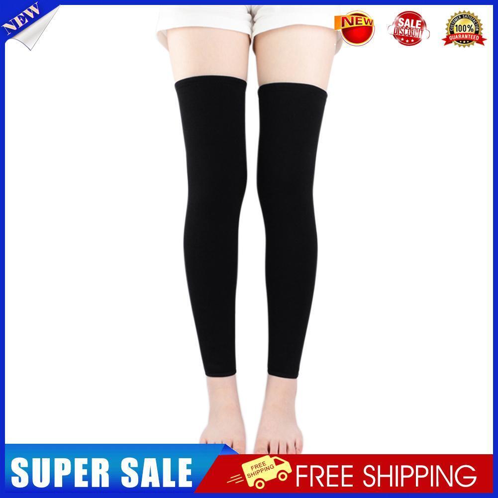 2pcs Warm Women Socks Leg Warmers Leisure Long Thigh High Socks (Black)