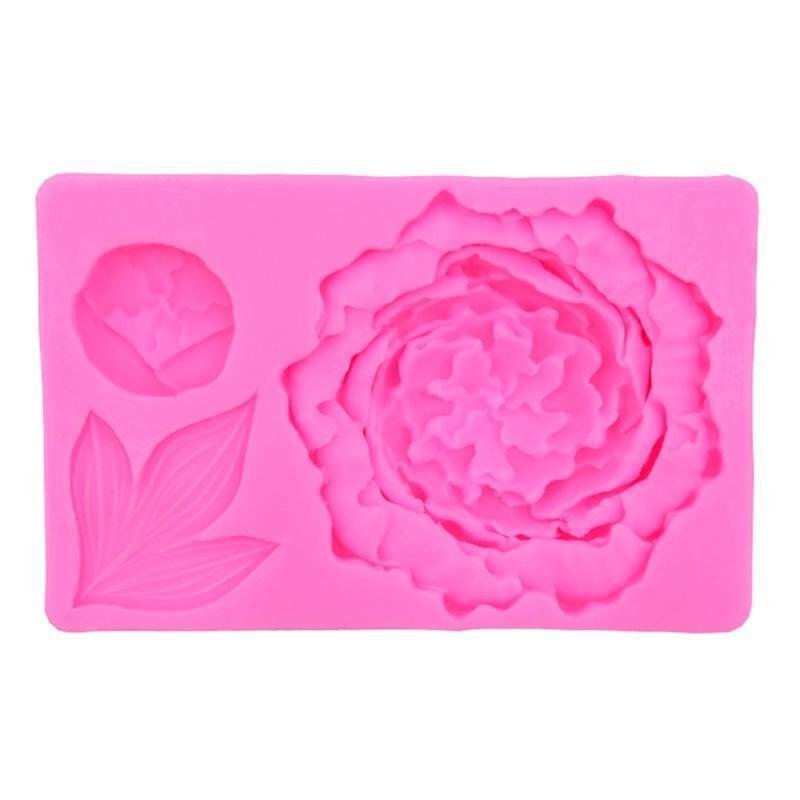 Cake Moulds Peony Flower and Leaf Shapes Silicone Material Moulds Fondant Moulds