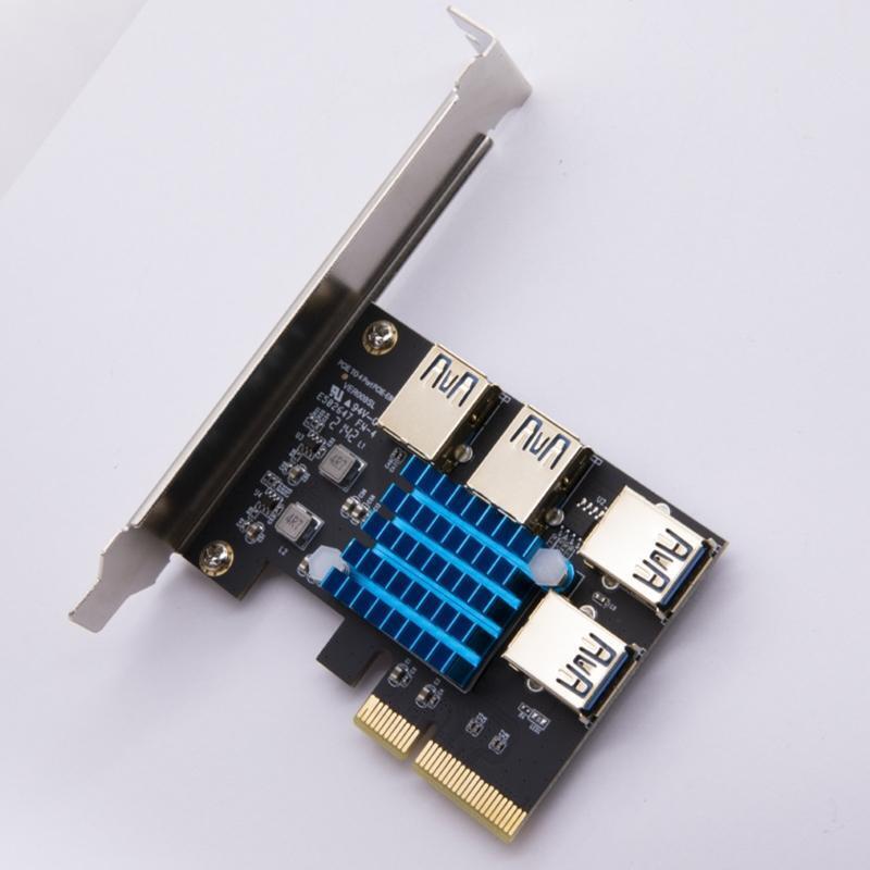 PCI-E 4X to 1X  Adapter Board Extension Card PCI-E 1 to 4 USB 3.0 Adapter Card