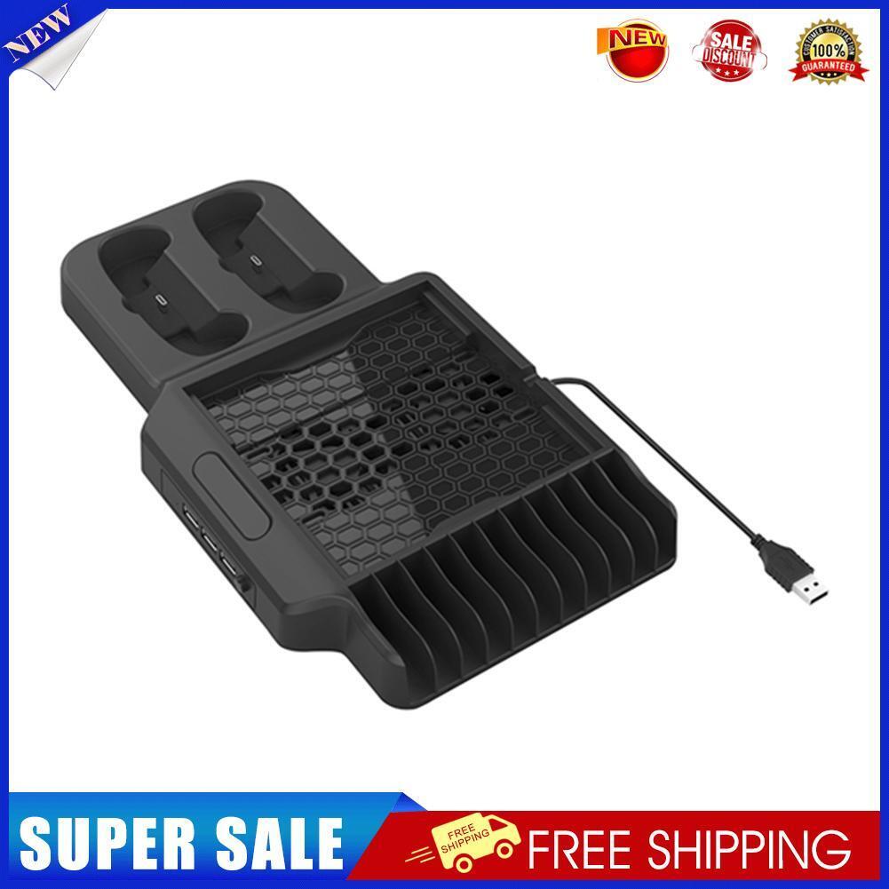 Cooling Stand Controller Charger w/2 Fans 11 Game Slots for Xbox Series S X