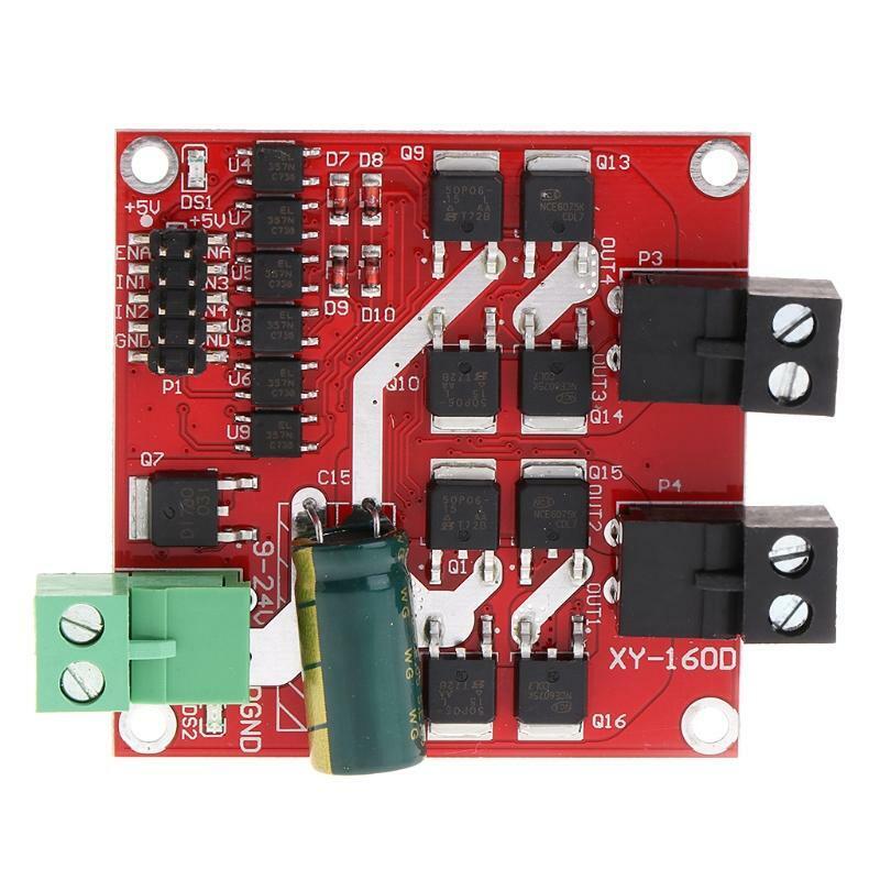 1 x 12V 24V 7A 160W Dual DC Motor Driver Module Board H-bridge L298 Logic