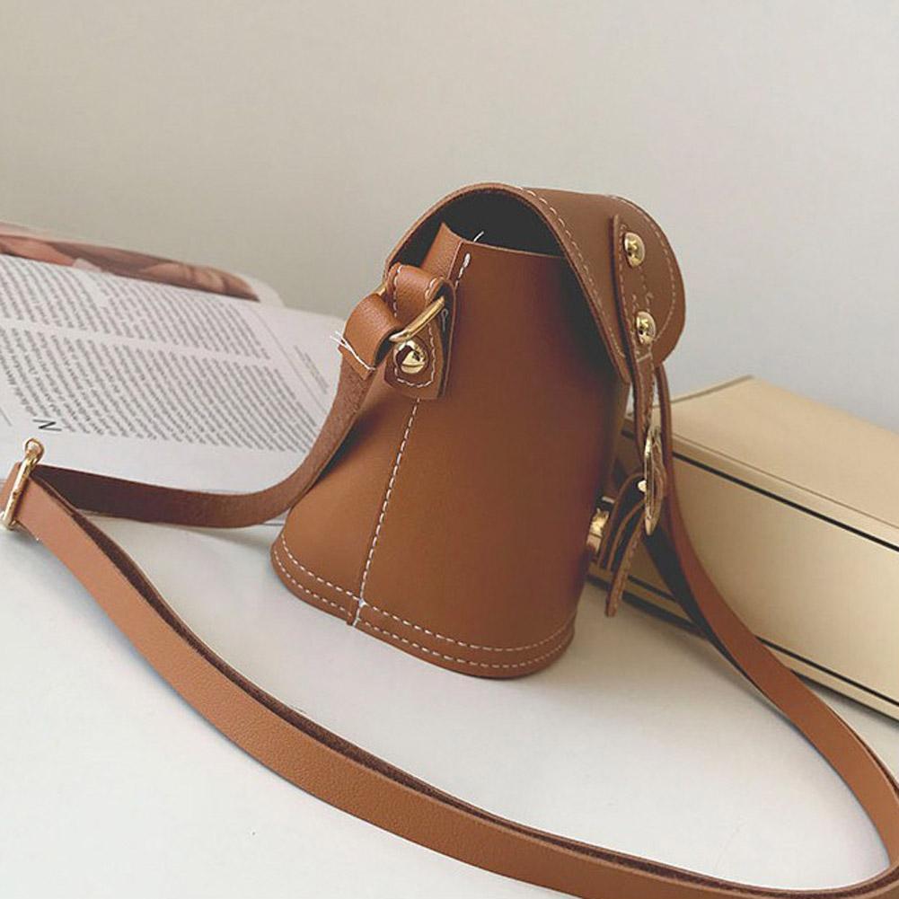 Children Kids Handbags PU Girls Shoulder Messenger Bucket Purses/Brown