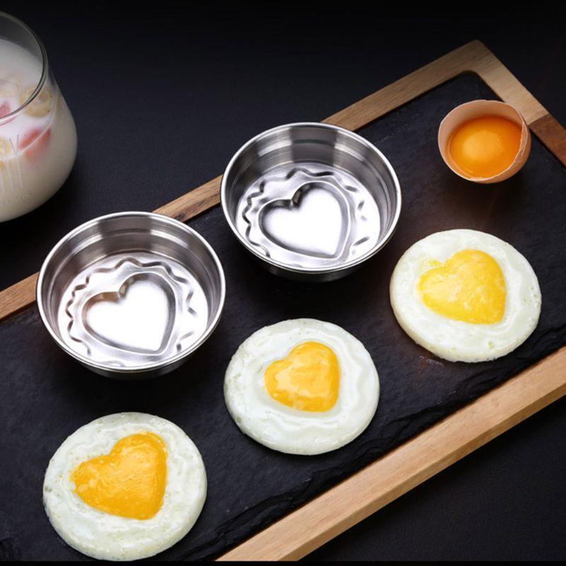 Stainless Steel Heart Egg Poacher Non-stick Eggs Poaching Pod Cooking Steamer