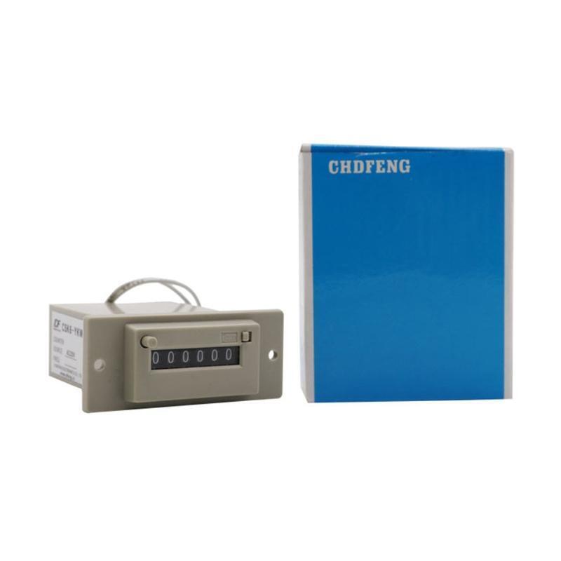 6 Digit Electromagnetic Pulse Counter Tool AC220V / AC110V / DC 24V / DC 12V