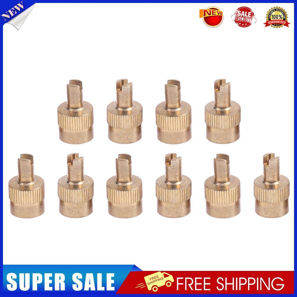 10pcs Coppe Slotted Head Valve Stem Caps for Car Motorcycle Schrader Valve
