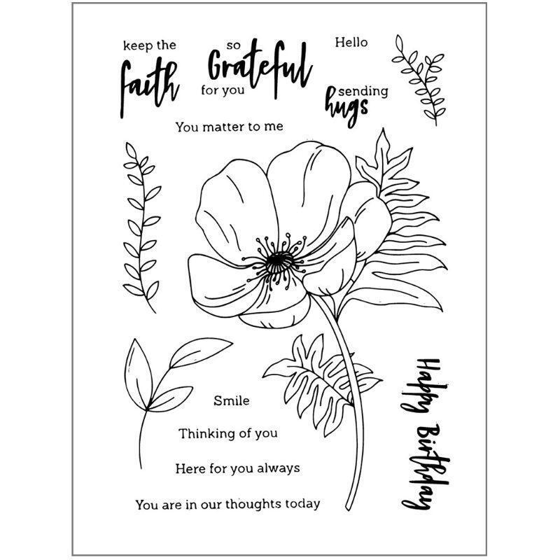 Flowers DIY Silicone Clear Stamp Cling Seal Scrapbook Embossing Album Decor