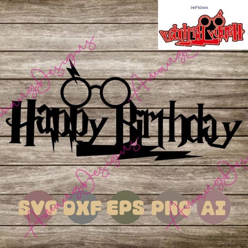 1 Pc Birthday Die Cuts Novel Happy Birthday Letters Embossing Script Die Sencil