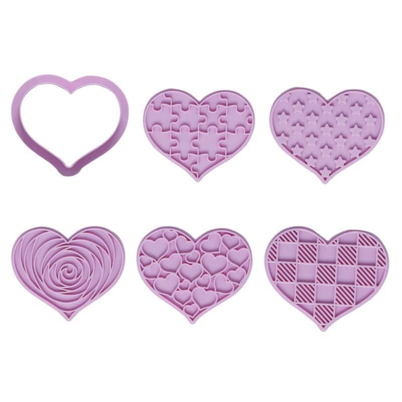 Plastic Cookie Cutters Cookie Moulds Valentine's Day Series Shapes Cookie Baking