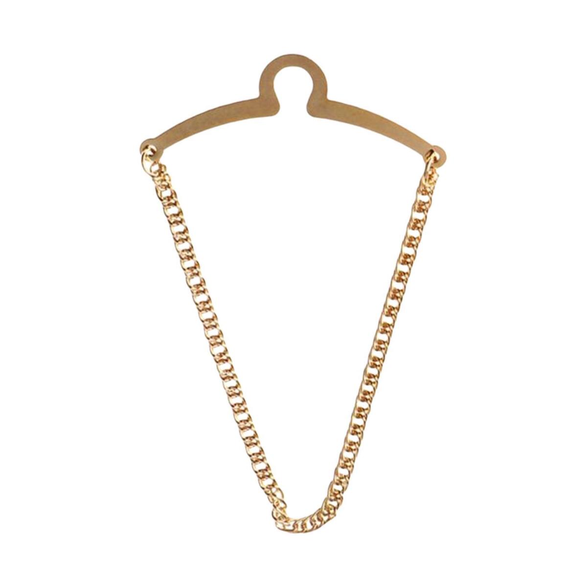 Tie Chain for Men Herringbone Necktie Link Tie Chain Brooch Fashion Tie Clips