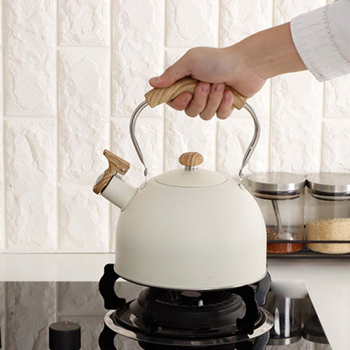 Stainless Steel Whistling Kettle for Gas Induction Cookers Anti Heat Handle
