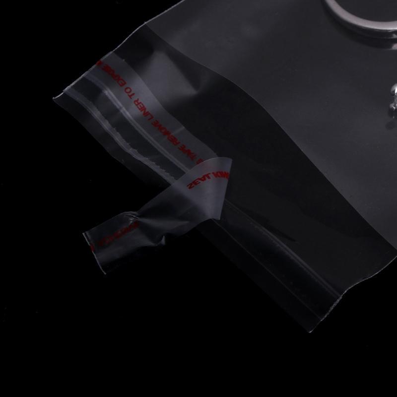 100 Pcs/Set Plastic Packing Bag Transparent Self Adhesive OPP Jewelry Seal 6x8cm