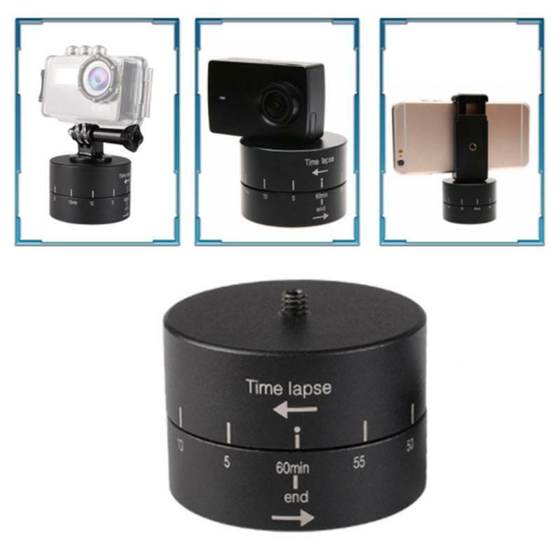 For GoPro360 Action Camera Stabilizer Rotating Panorama Tripod Head Time Lapse