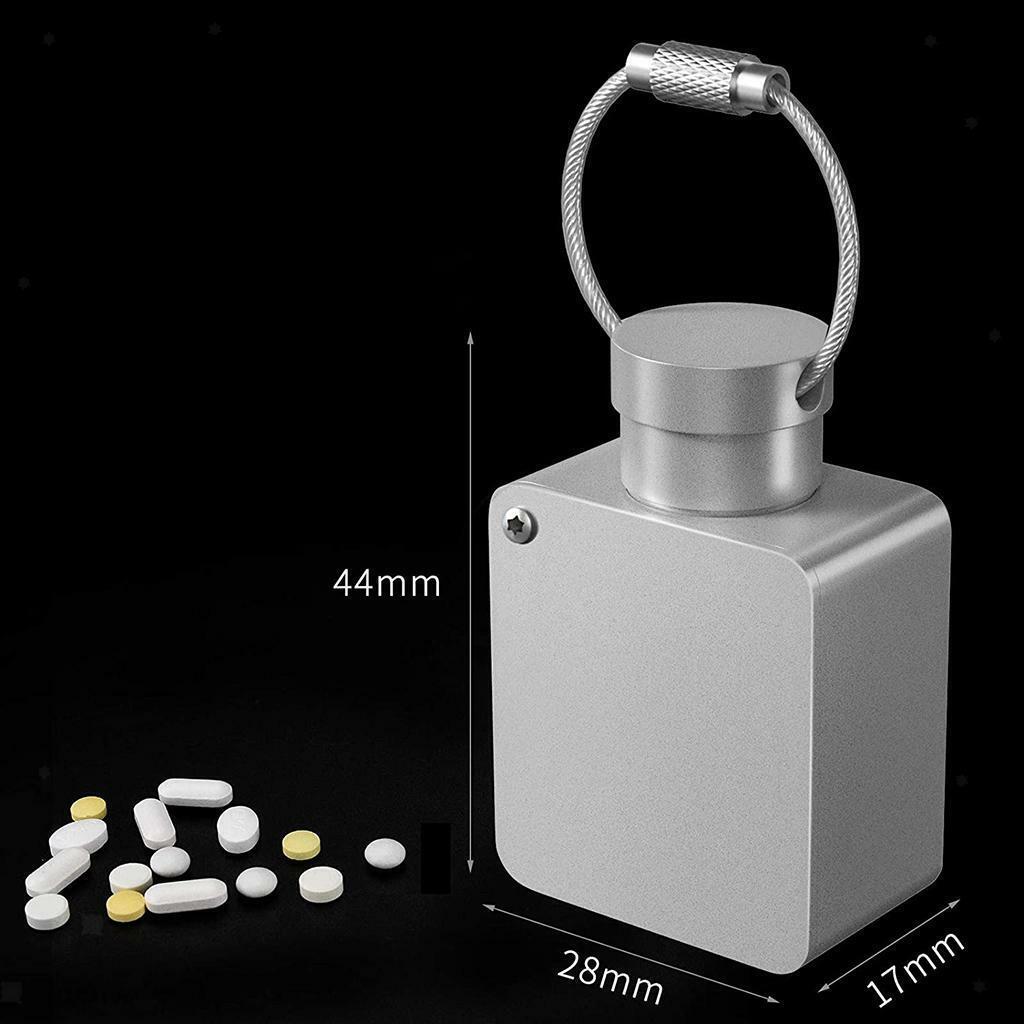 Aluminum Multifuntion Pill Box Medicine Holder Case for Outdoor