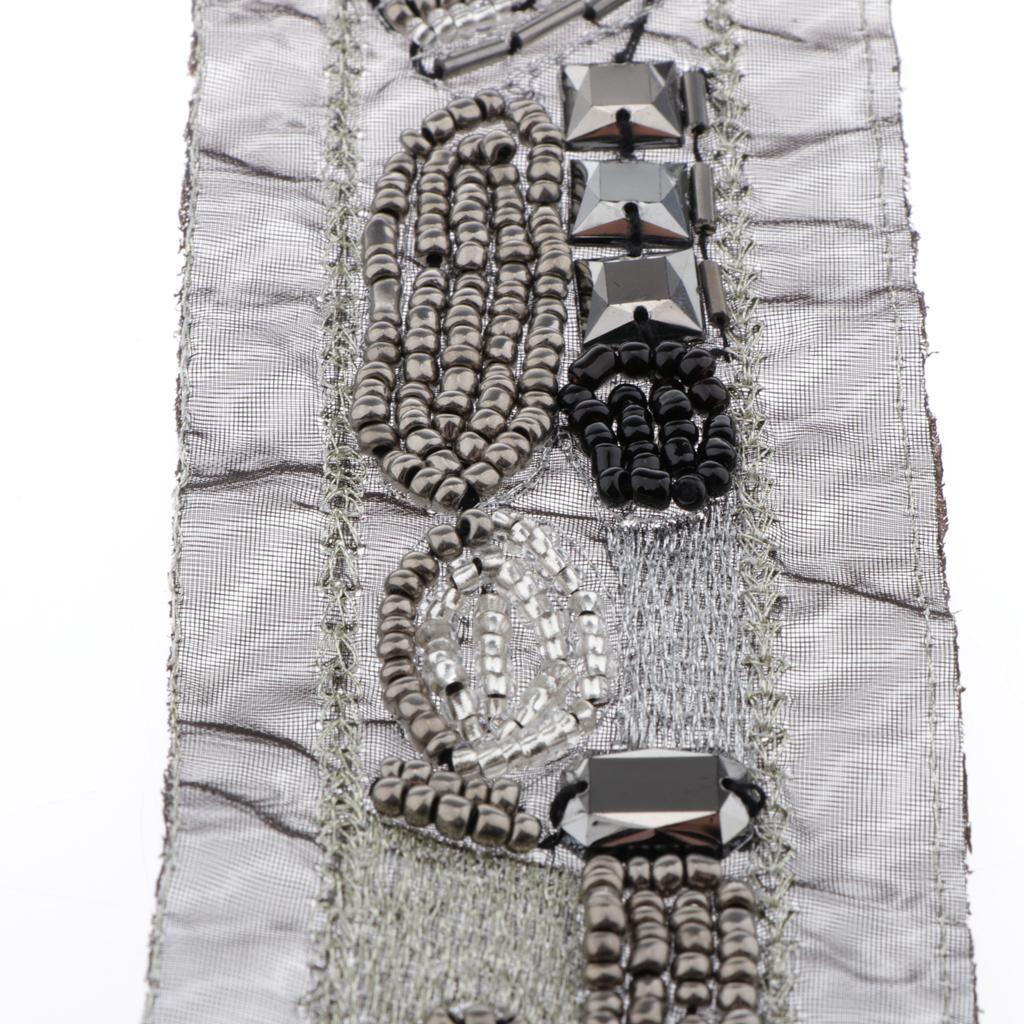 Lace  Ribbon Tulle Fabric Rhinestone Lace Belt for  Dress
