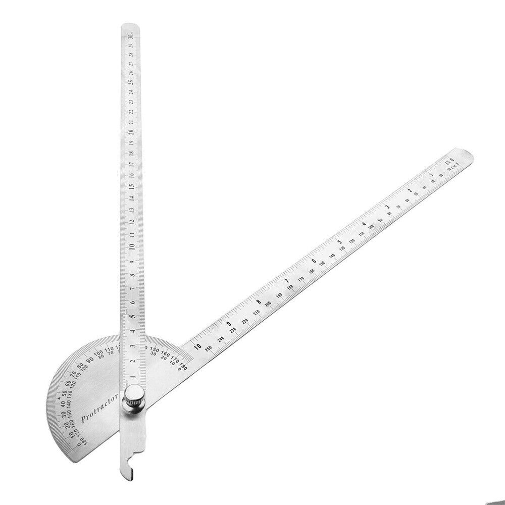 0-180 Degree Protractor Angle Finder Arm Measuring Gauge Gage Ruler Tool Steel