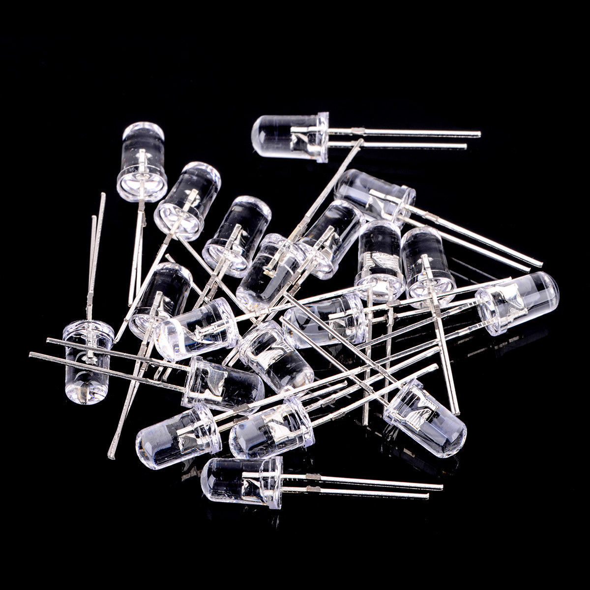100pcs 5mm LED Diodes Emitting White Yellow Red Green Blue Assorted Kit DIY