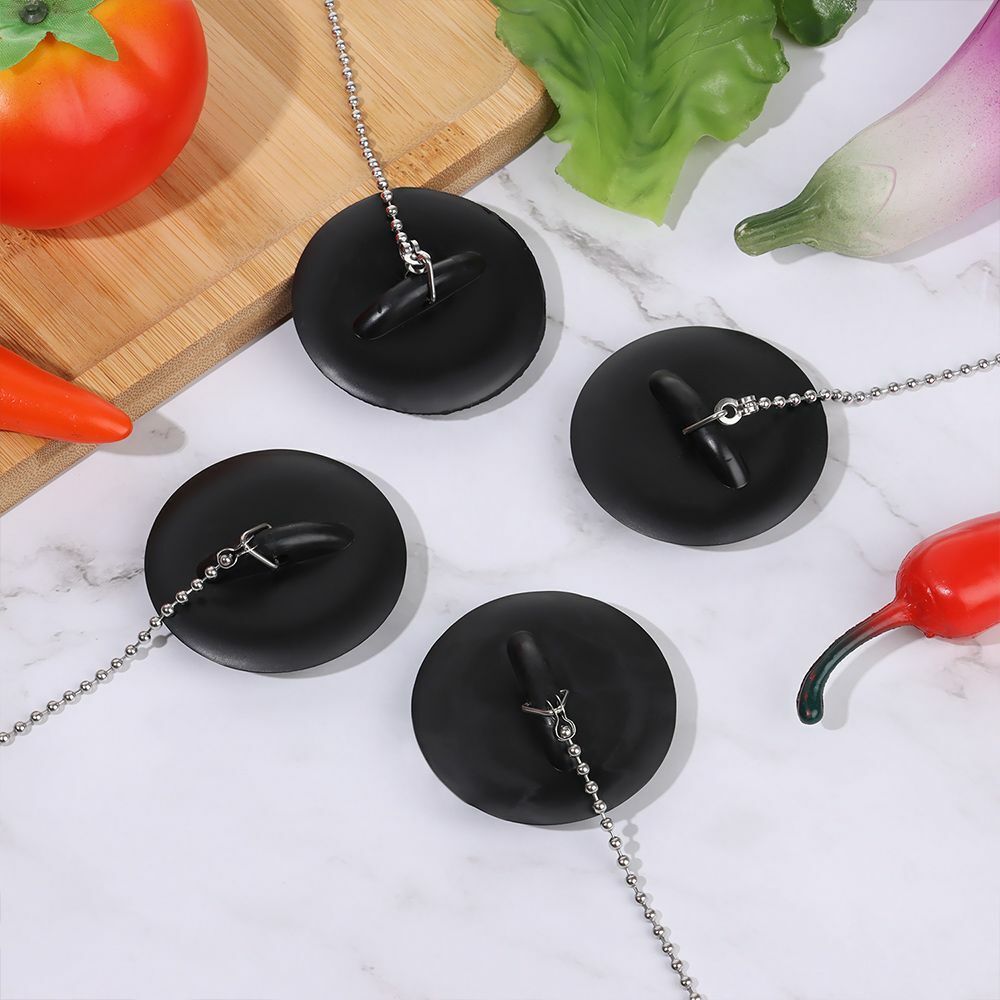 Supplies Round Drain Cover With Chain Bathtub Stopper Water Sink Plug Sewer