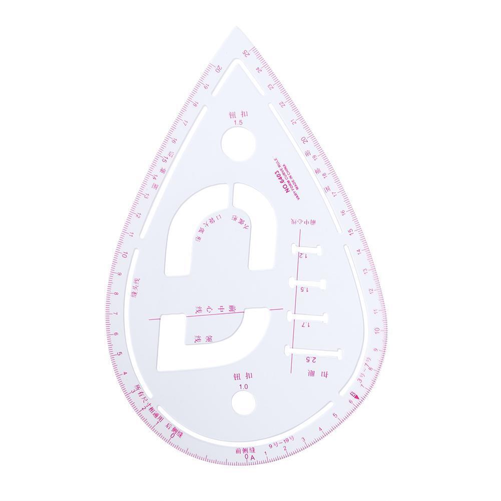 Plastic Curve Ruler Sewing Sleeve Collar Measure Ruler Tailor Designer Tool