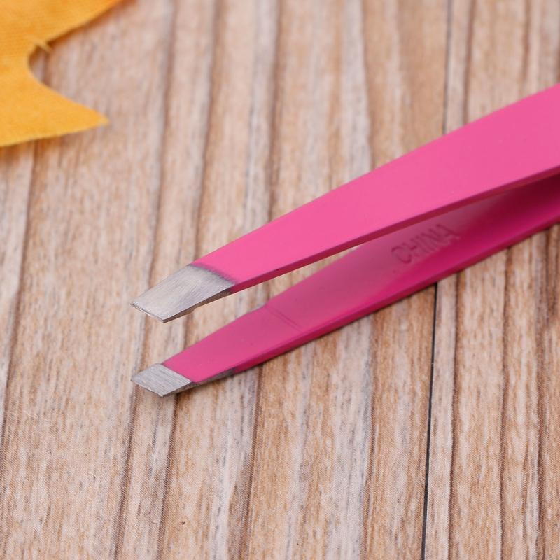 3pcs Professional Eyebrow Tweezers Hair Beauty Slanted Stainless Steel Tweezer