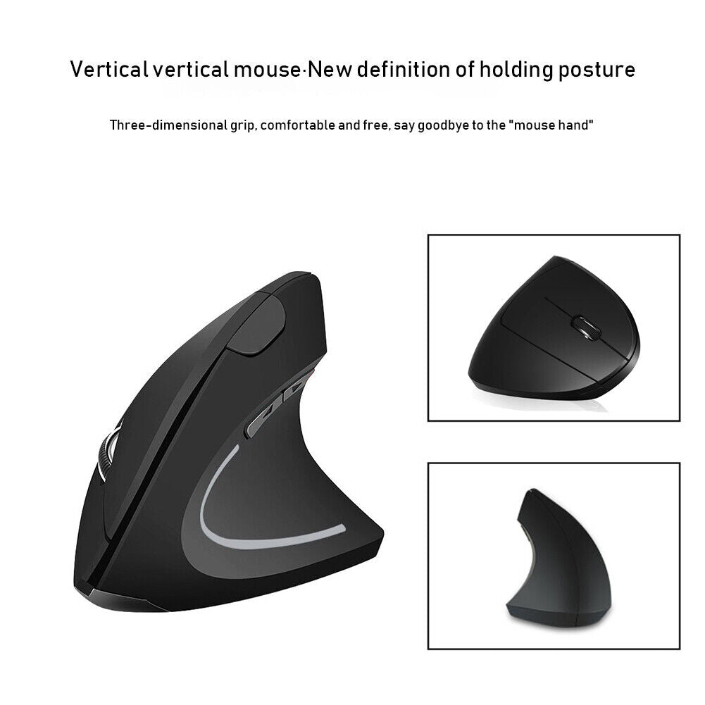 Wireless Gaming Ergonomic Mouse 1600 DPI Adjustable Optical Vertical Mice
