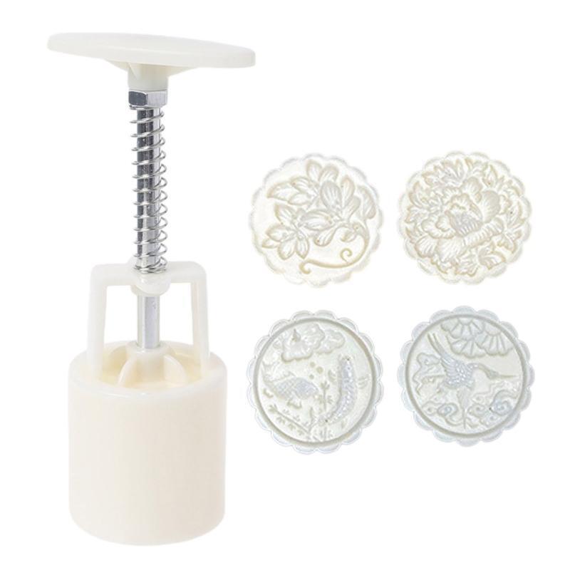 Mooncake Moulds Festival Hand Press Mooncake Cutters Pastry Decorating Gadgets