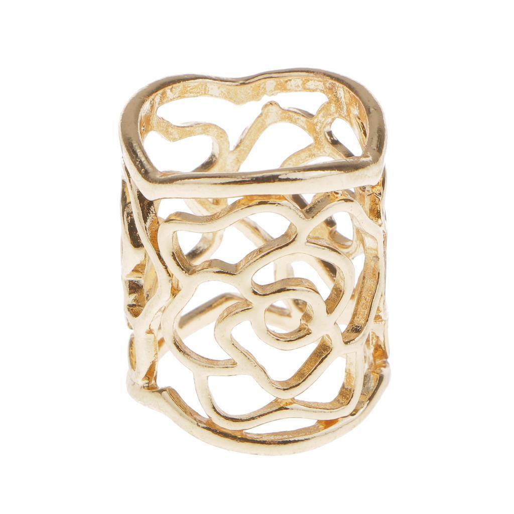 2pcs Women Elegant  Pattern Scarf Ring Clip Slide Buckle Jewelry