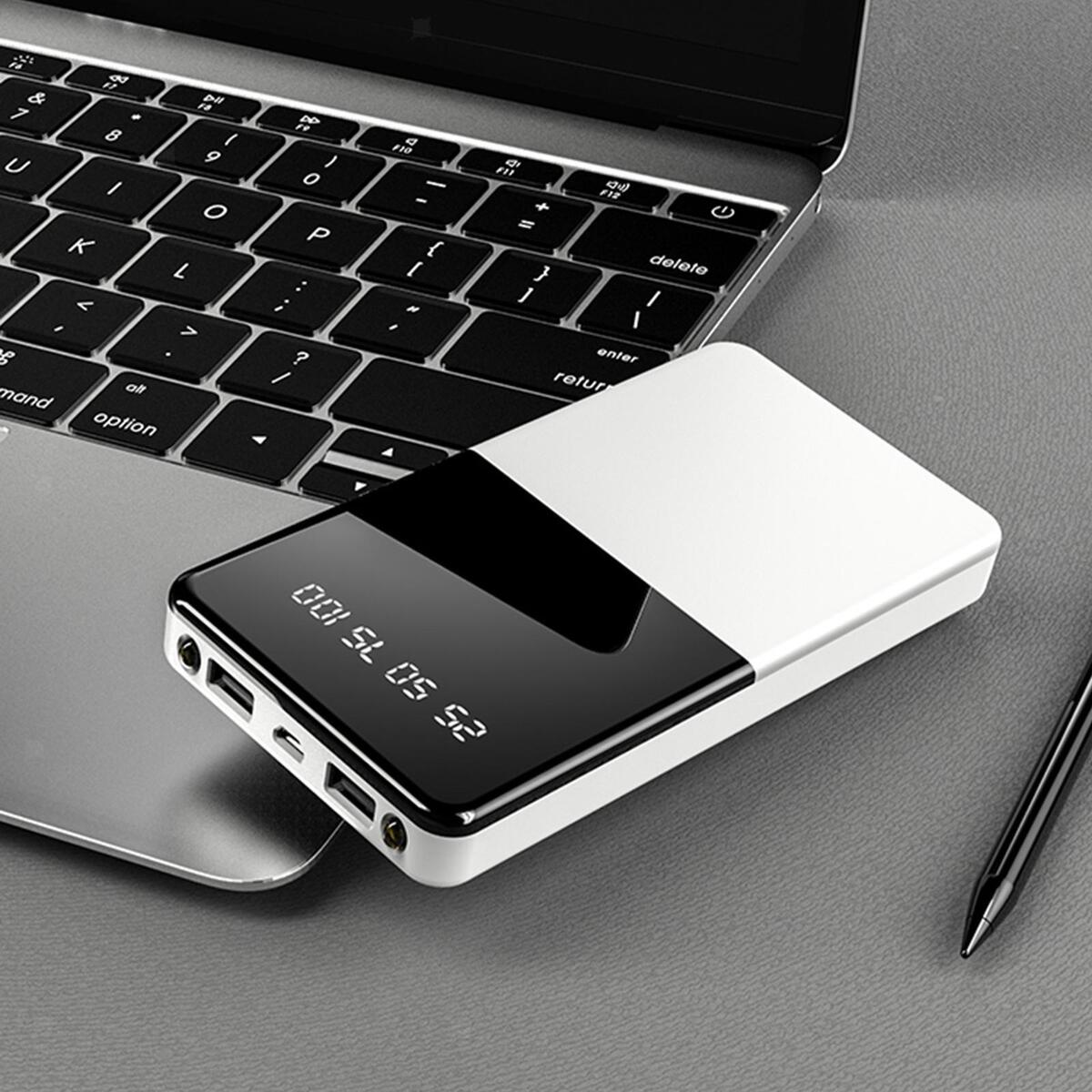 Power Bank High Capacity Flashlight External Battery 10W Dual USB Backup Fast