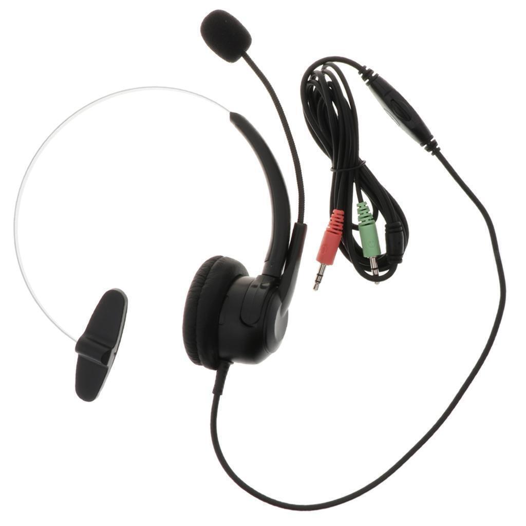 3.5mm Call Center Noise Cancelling Headsets Headphone for Office Telephone