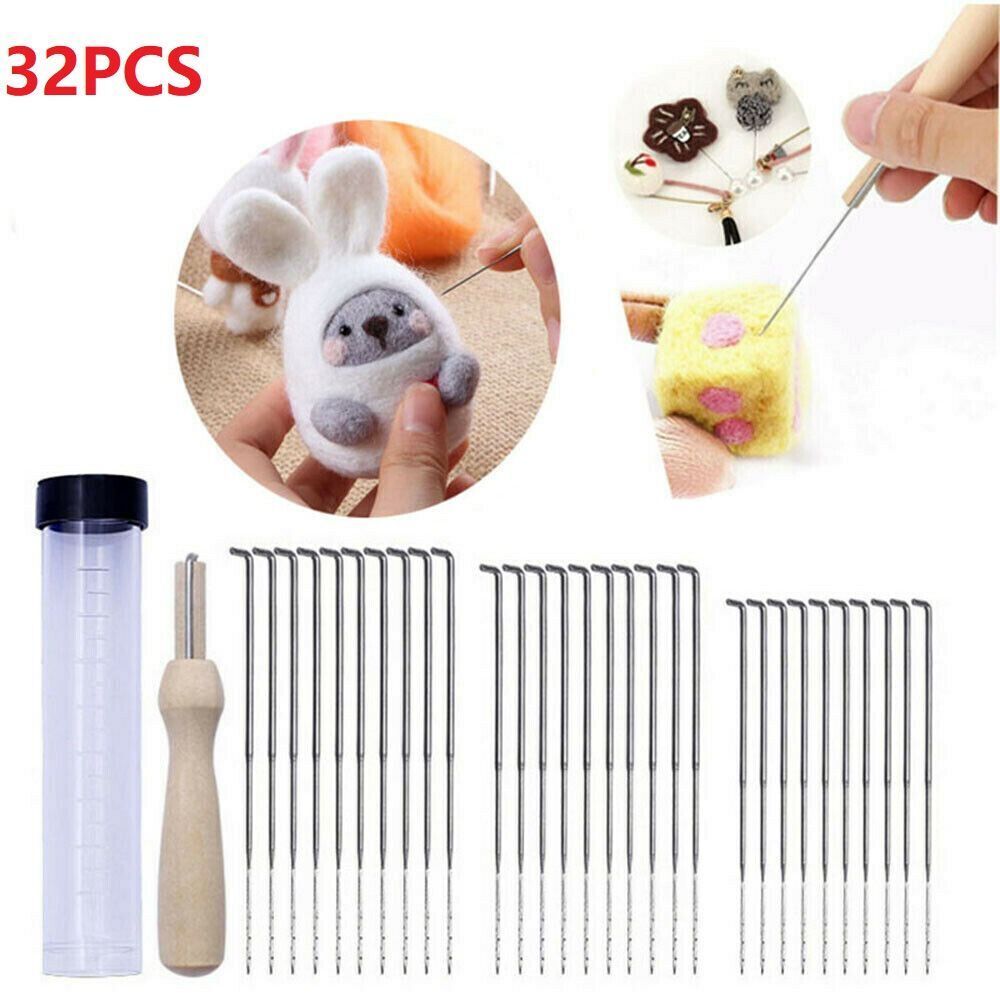 Wood Handle Felt Tools Wool Felt Tool Felting Needles Felt Needle Kit Wool Pin