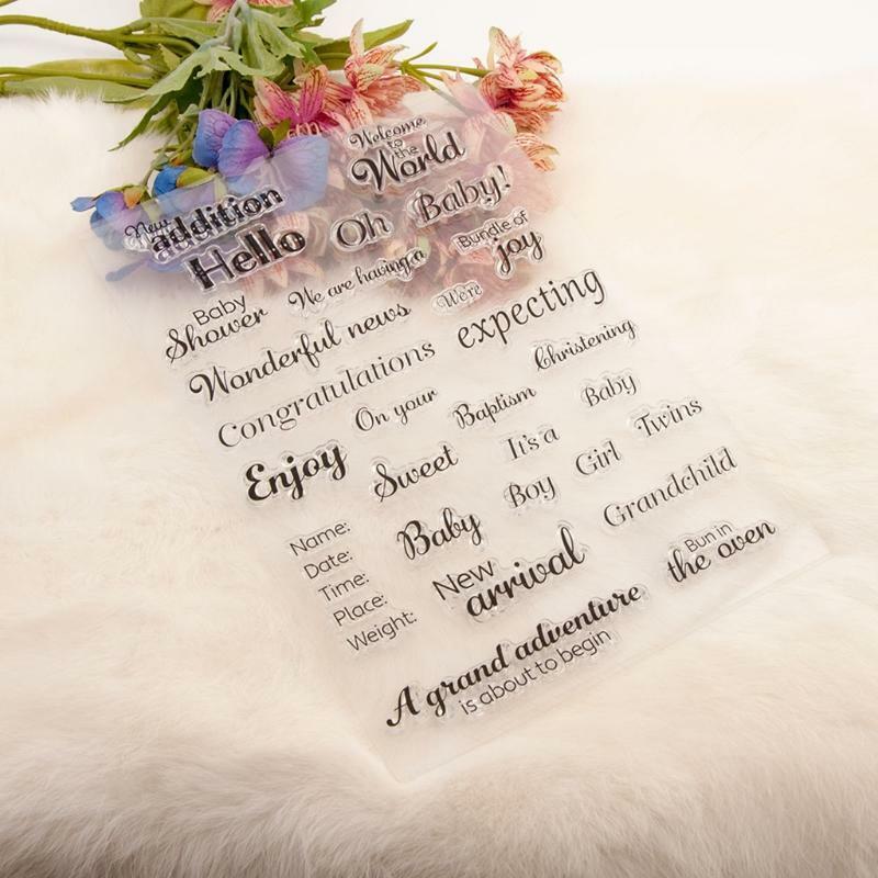 Congratulations Silicone Clear Seal Stamp DIY Scrapbooking Embossing Photo Album