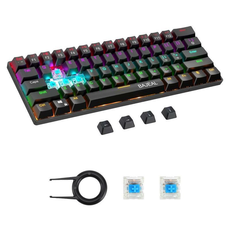 Wireless Keyboard 61 Keys RGB Backlit BT Wireless Gaming Gateron Optical Switch