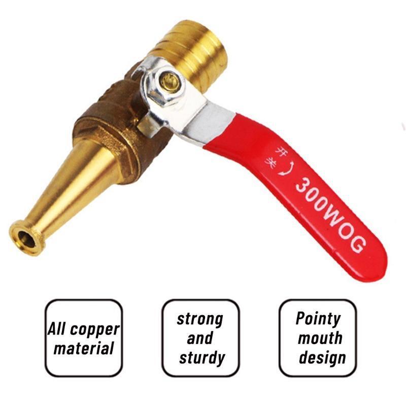 Solid Brass High Pressure Hose Nozzle Water Hose Nozzle Sprayer for Car Wash