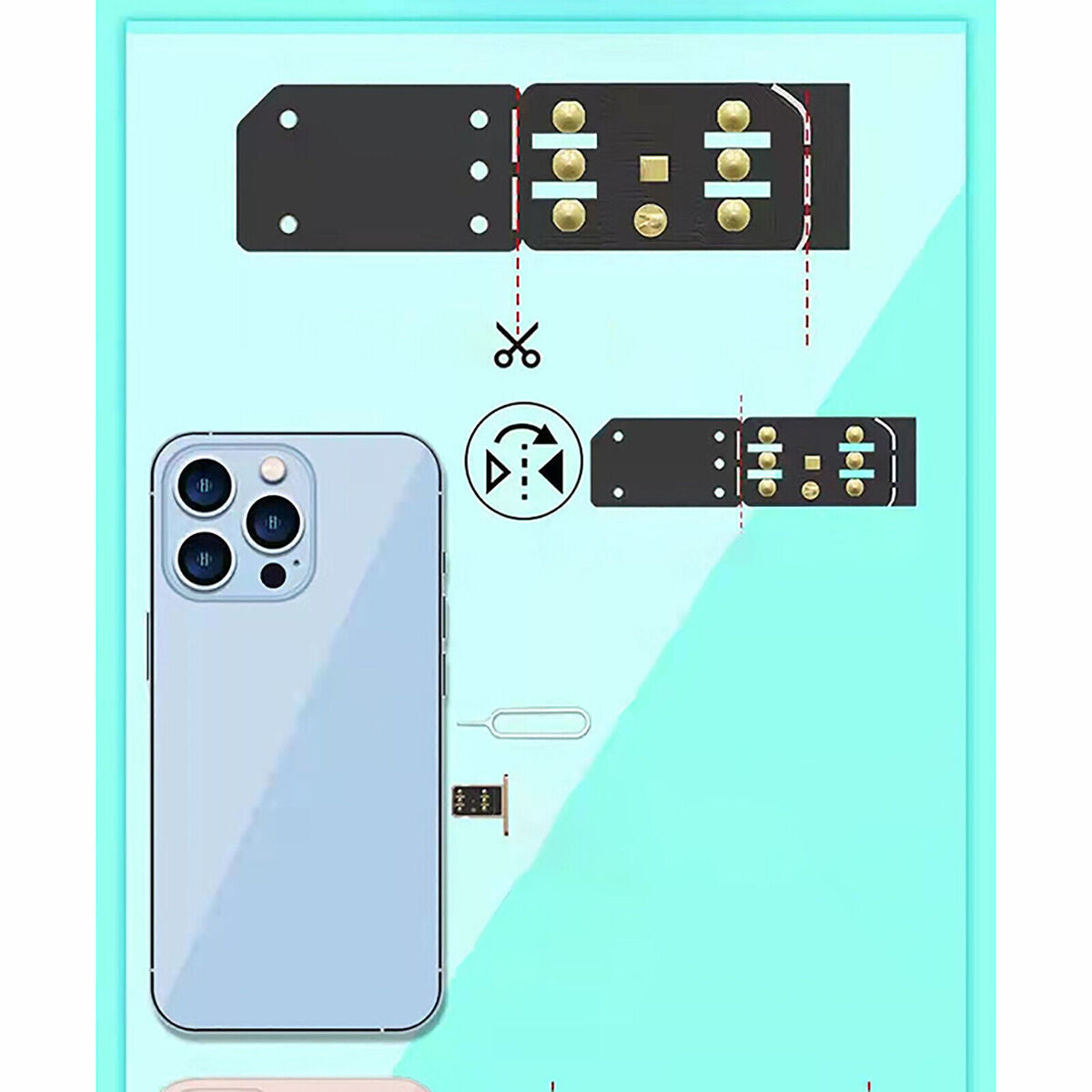 For Phone 13 Pro Max 12 Pro 11 Pro XS Max iOS15 R-SIM17 Unlock RSIM Card CHIP ##