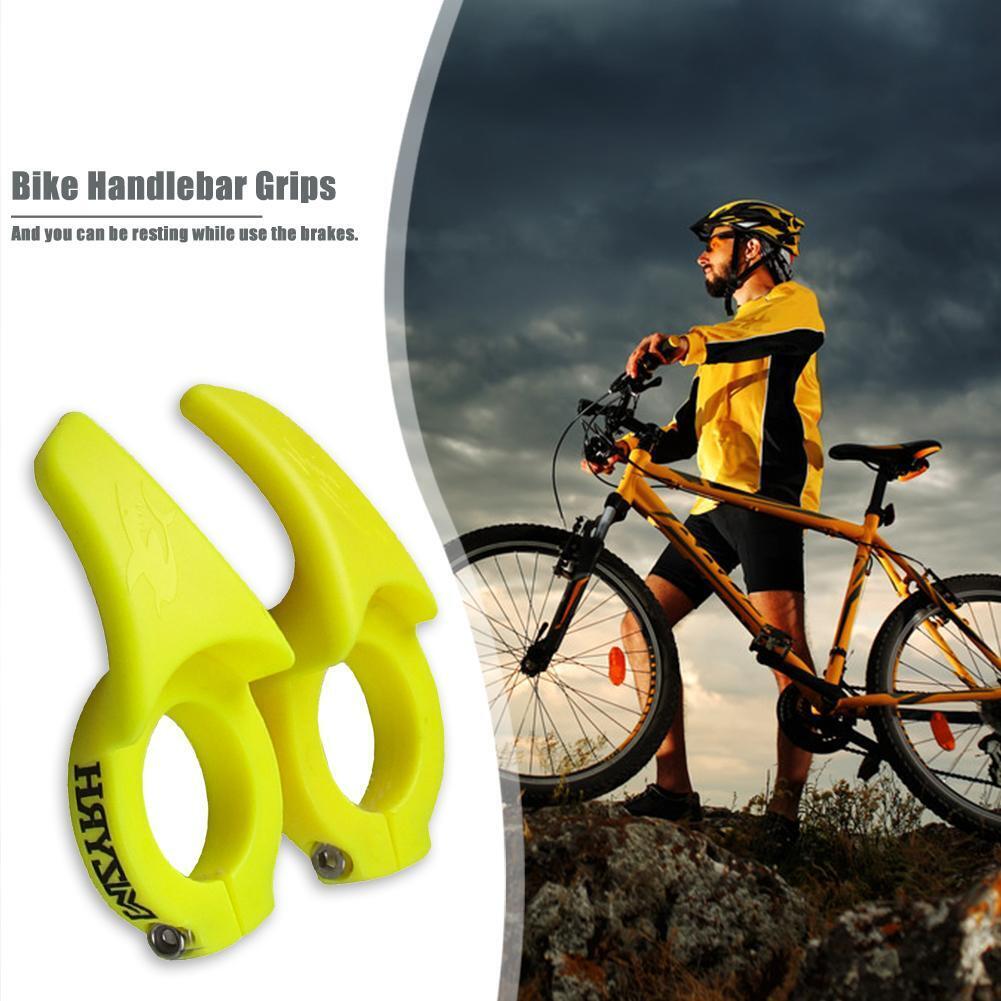 1 Pair Nylon Bike Handlebar Grips Bicycle Cycling Handle Bar End (Yellow)