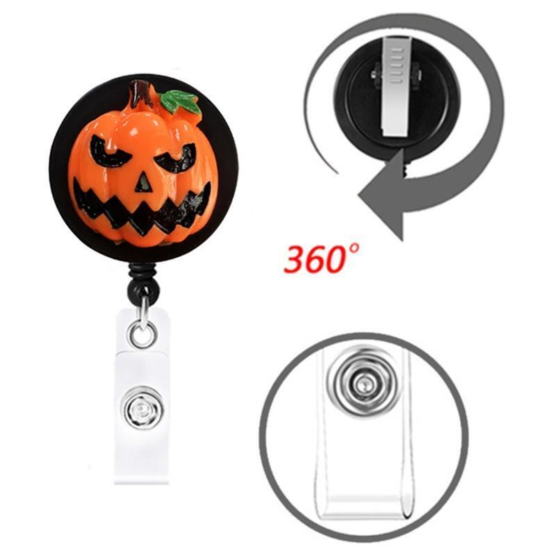 Pack of 8 Pcs Lovely Nurse Badge Holder Set Halloween Decorations Retractable