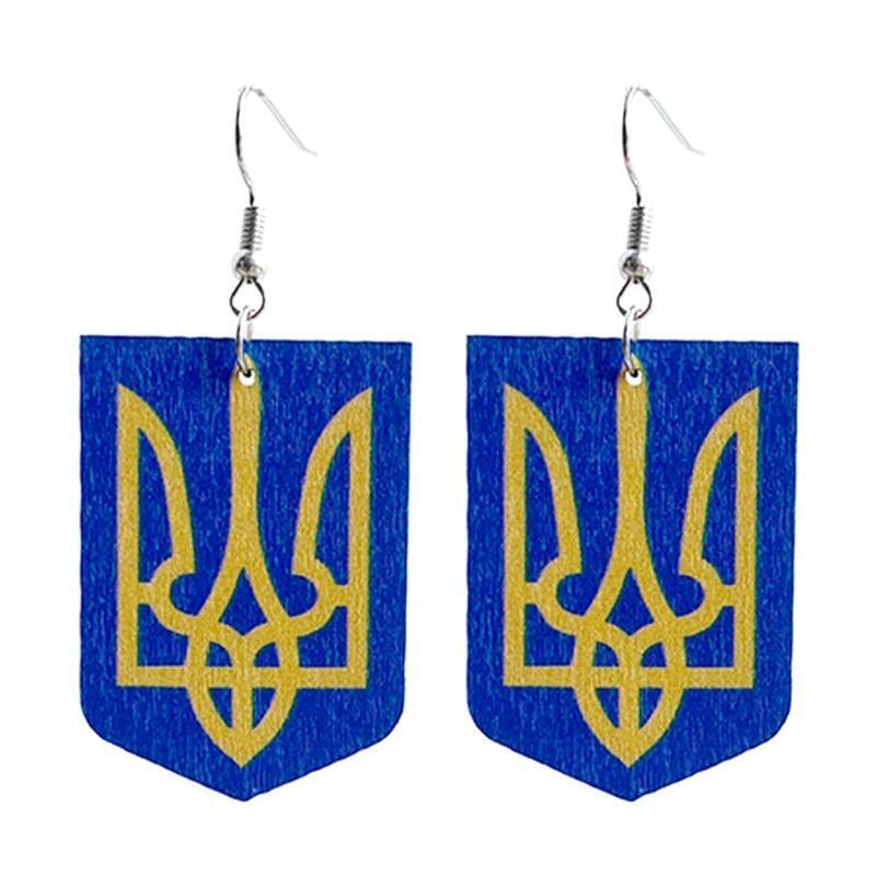 Ukrainian Flag Pendant Earrings Jewelry for Daily Wear Wedding Birthday Party