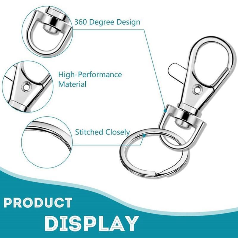 1 Set Alloy Lobster Clasps Hooks with Jump Rings for DIY Jewelry Making Keychain